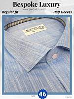 Arvind Fabric Light Blue Texture Formal Shirt
