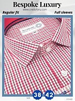 Arvind Fabric Pink Check on White Formal Shirt