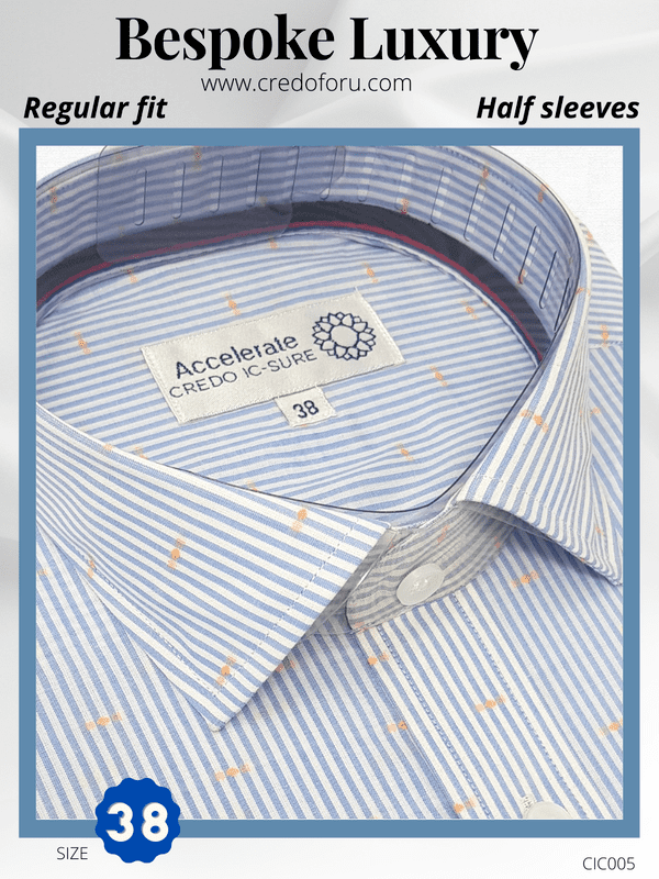 Light Blue & White Stripe Formal Shirt