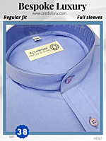 Light Blue Tap Collar Formal Shirt