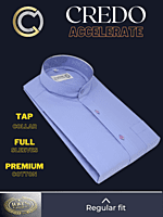 Light Blue Tap Collar Formal Shirt