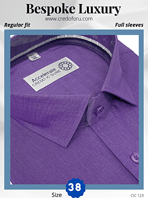 Mauve Solid Formal Shirt