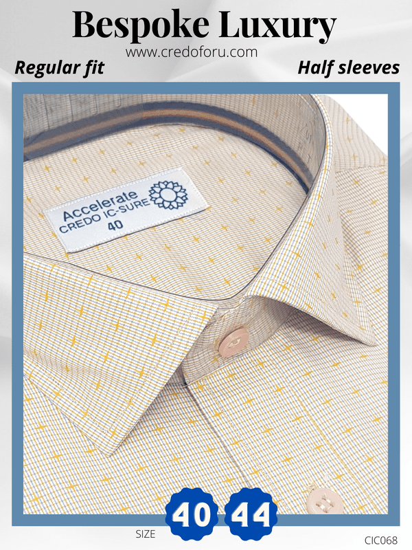 Raymond Fabric Light Yellow Formal Shirt