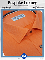 Arvind Fabric Orange Formal Shirt