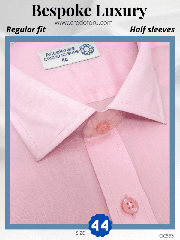 Arvind Fabric Pink Half Sleeve Formal Shirt Arvind Fabric Pink Half Sleeve Formal Shirt