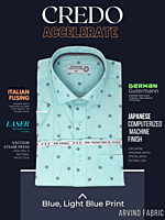 Arvind Fabric Blue & Green Printed Shirt Arvind Fabric Blue & Green Printed Shirt