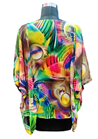 women's rainbow colour printed shirt