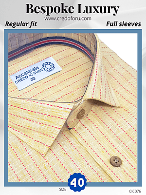 Red & Yellow Stripe Formal Shirt