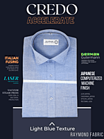 Raymond Light Blue Texture Formal Shirt