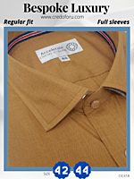 Arvind Fabric Brown Texture Formal Shirt