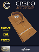 Arvind Fabric Brown Texture Formal Shirt
