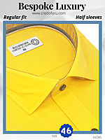 Arvind Fabric Yellow Formal Shirt