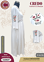 white muslin embroidered dress