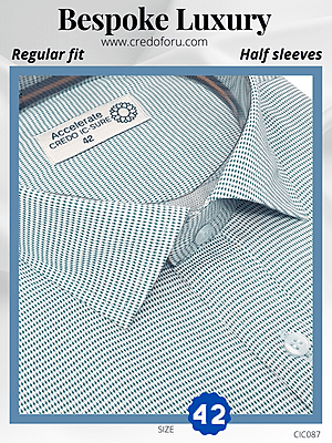 Raymond Fabric Green Texture Formal Shirt