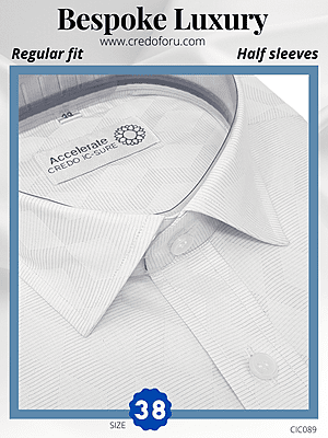 Raymond Fabric White Texture Formal Shirt