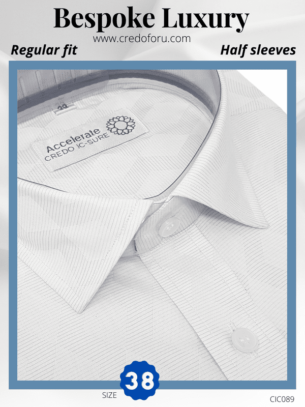 Raymond Fabric White Texture Formal Shirt