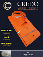 Arvind Fabric Orange Formal Shirt
