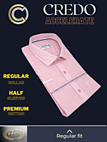Arvind Fabric Pink Half Sleeve Formal Shirt Arvind Fabric Pink Half Sleeve Formal Shirt