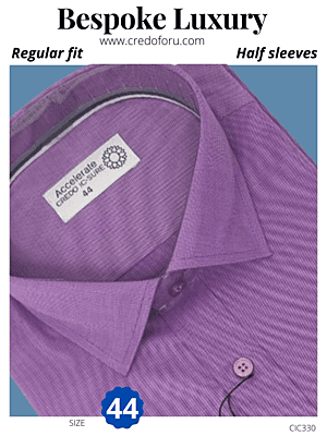 purple  half sleeves formal shirt
