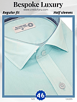 Arvind Fabric Light Acqua Blue Formal Shirt
