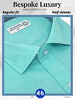 Arvind Fabric Light Sea Blue Formal Shirt