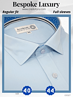 Mafatlal Fabric Light Blue Formal Shirt