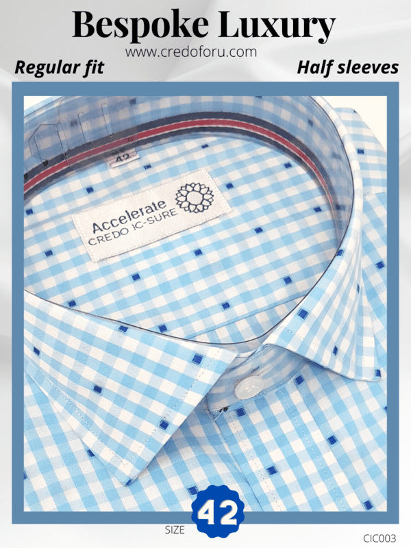 Raymond Fabric Light Blue Check Formal Shirt