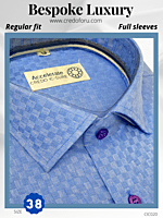 Credo Light Blue Full Sleeves Formal Shirt