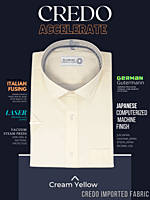 Cream Yellow Formal Shirt