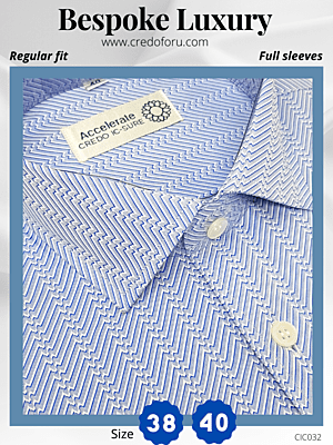 White & Blue Formal Shirt