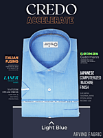 Arvind Fabric Light Blue Formal Shirt