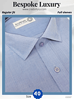 White, Blue Stripe Formal Shirt(037)