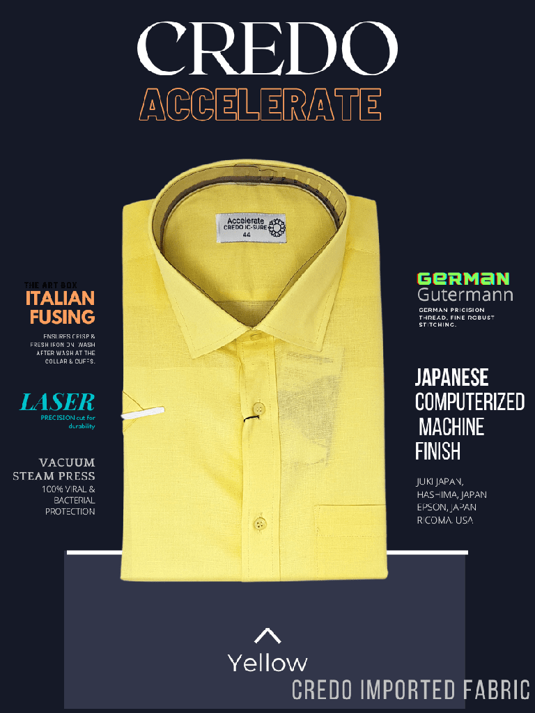 Credo Imported Yellow Half Sleeve Shirt(605)_1.jpg