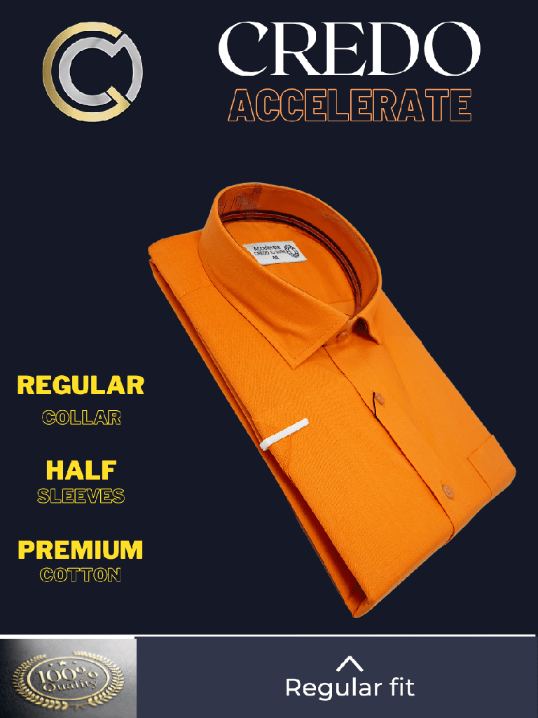 Credo Imported Orange Half Sleeve Shirt(602)_2.jpg