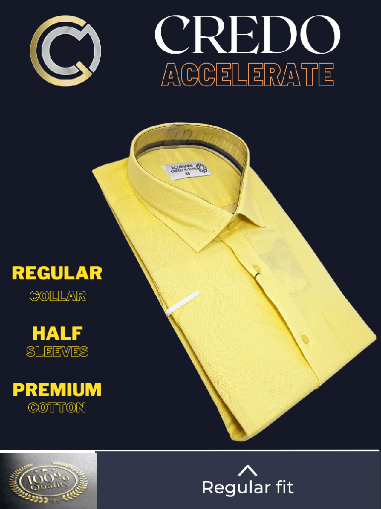 Credo Imported Yellow Half Sleeve Shirt(605)_2.jpg