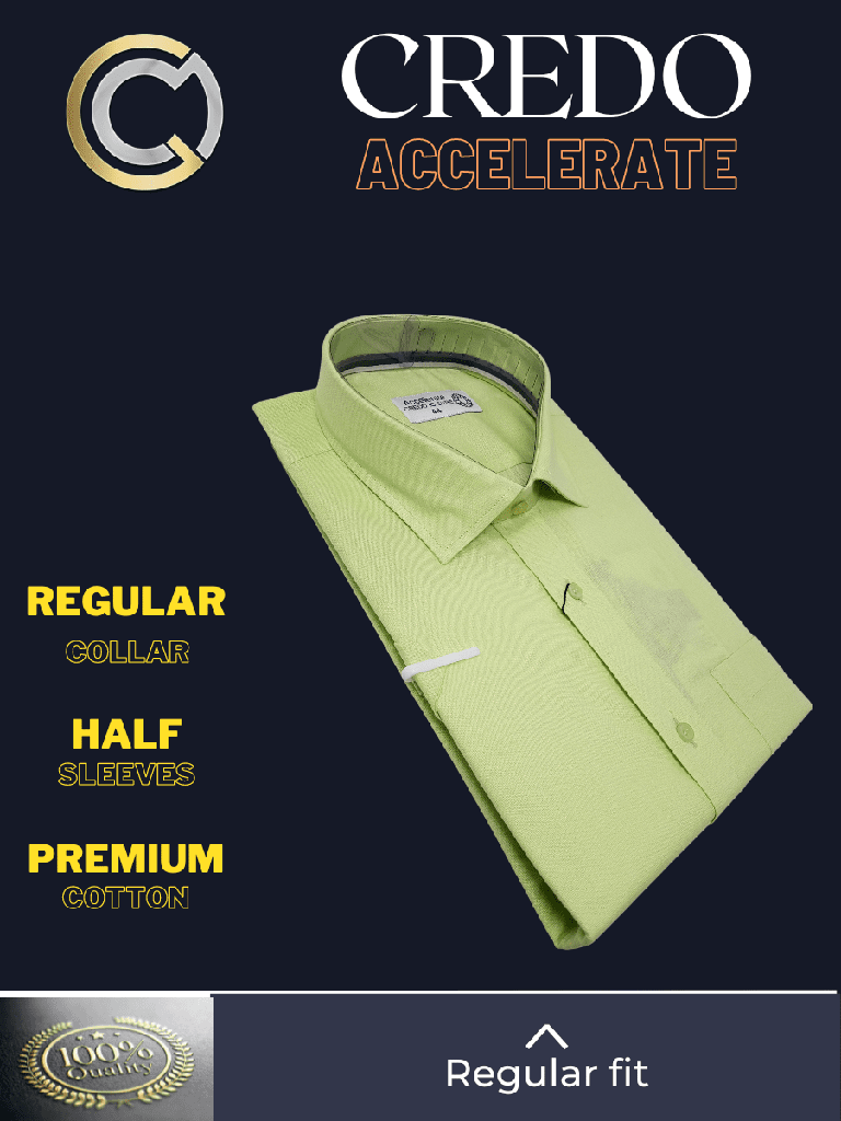 Credo Imported Light Green Half Sleeve Shirt(604)_2.jpg