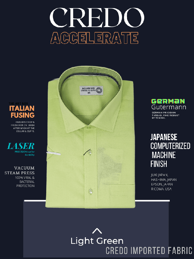 Credo Imported Light Green Half Sleeve Shirt(604)_1.jpg