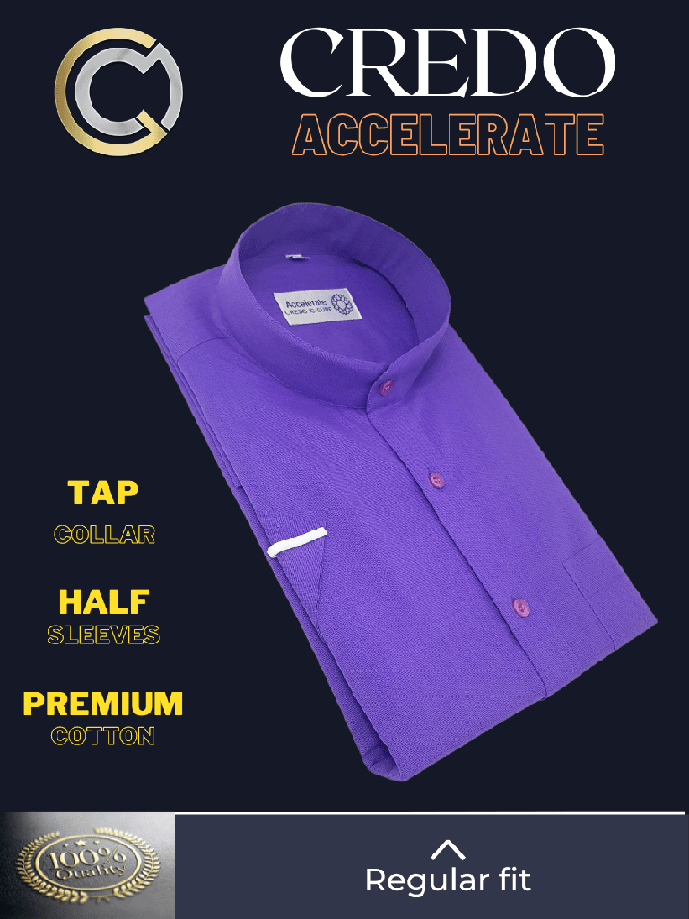 Credo Mauve Half Sleeves Formal Shirt_2.jpg