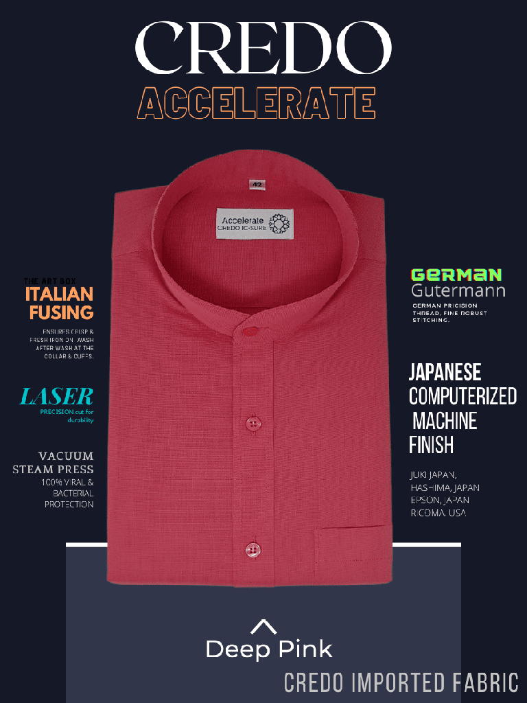 Deep Pink Tap Collar Formal Shirt_1.jpg