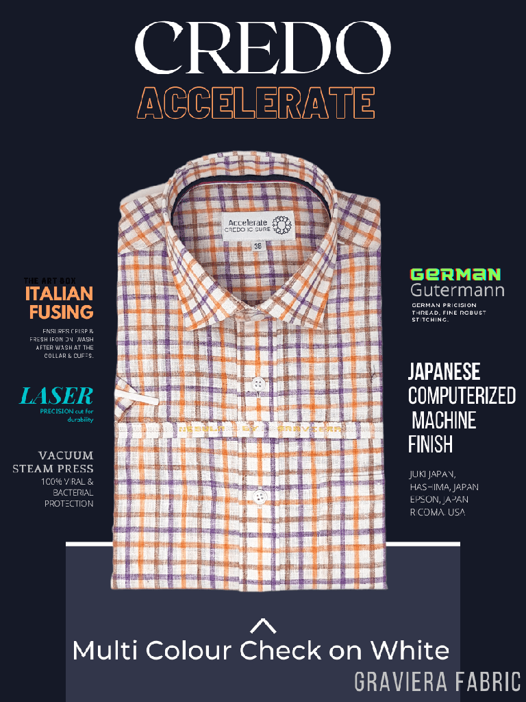 Graviera Fabric Multi Colour Check Formal Shirt_1.jpg