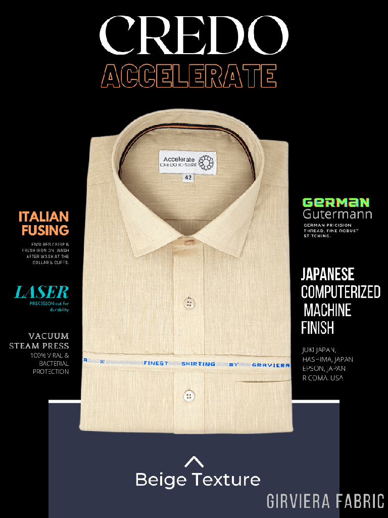 Graviera Fabric Beige Texture Formal Shirt_1.jpg