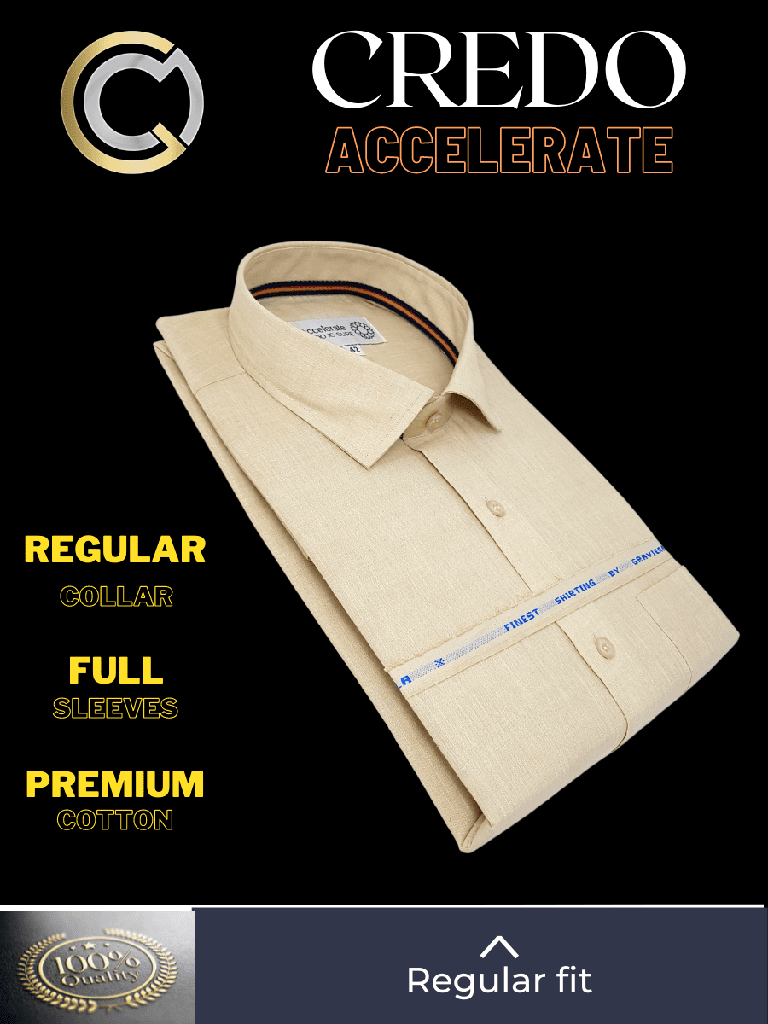 Graviera Fabric Beige Texture Formal Shirt_2.jpg