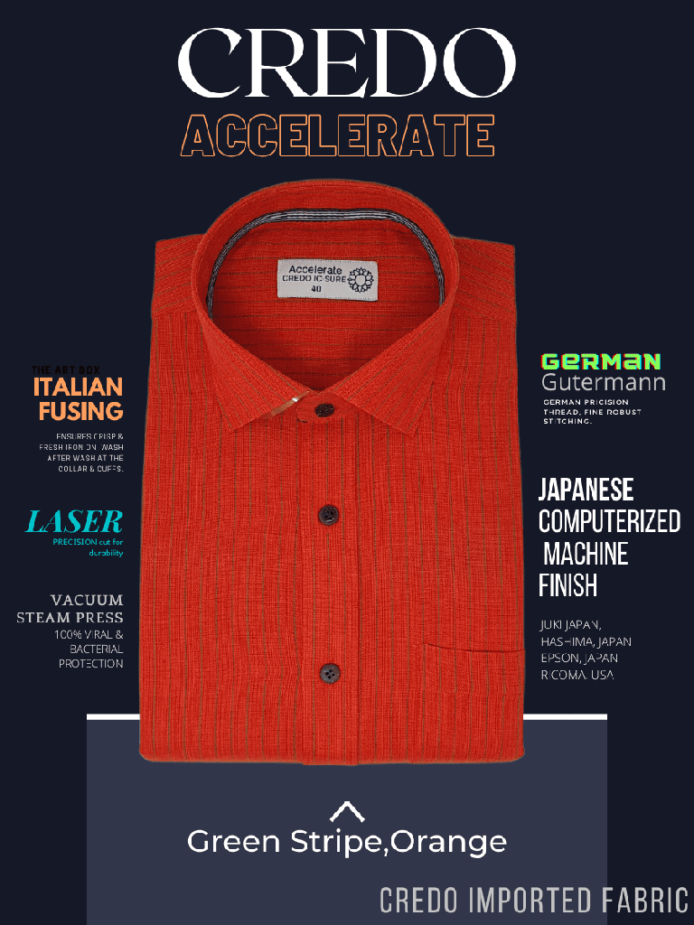 Green Stripe, Orange Formal Shirt_1.jpg