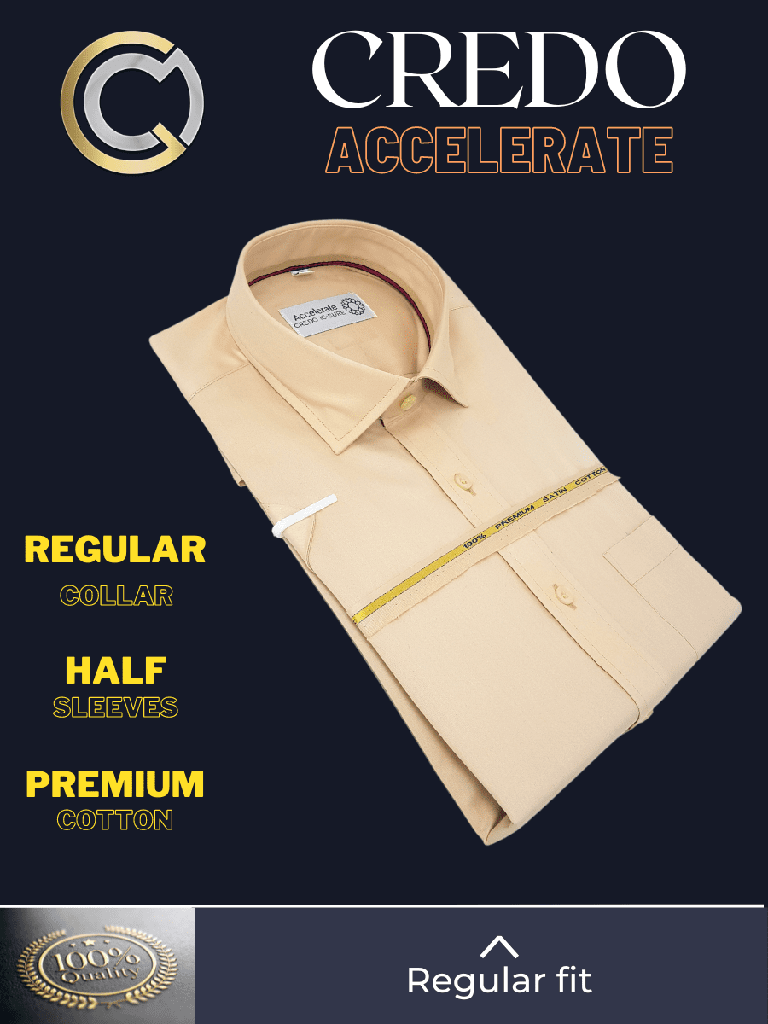 Italian Beige Half Sleeve Formal Shirt_2.jpg