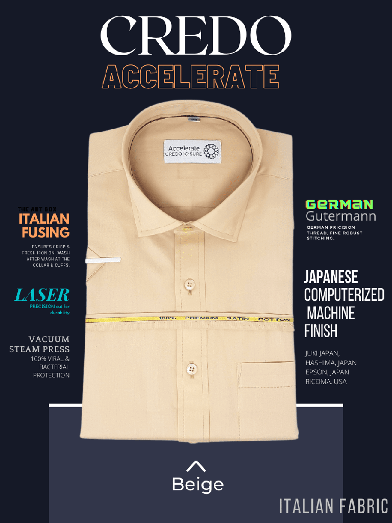 Italian Beige Half Sleeve Formal Shirt_1.jpg