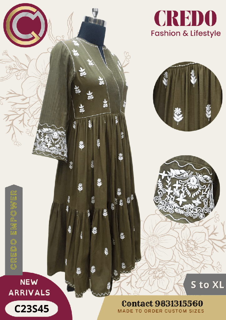 Khadi Sap green embroidered dress_1.jpg