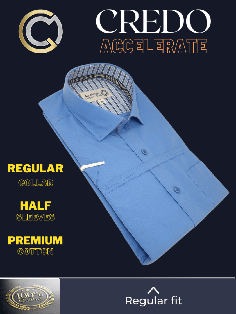 Mafatlal Fabric Sky Blue Half Sleeves Formal Shirt_2.jpg