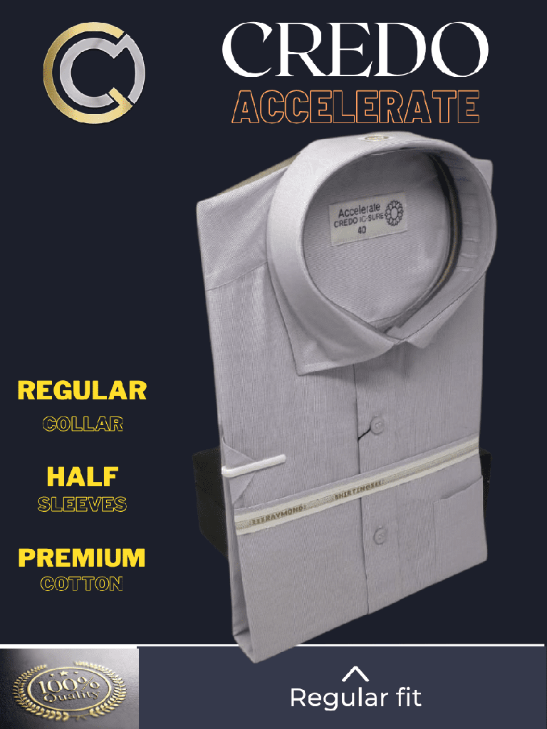 Light gray colour half sleeve formal shirt_1.jpg