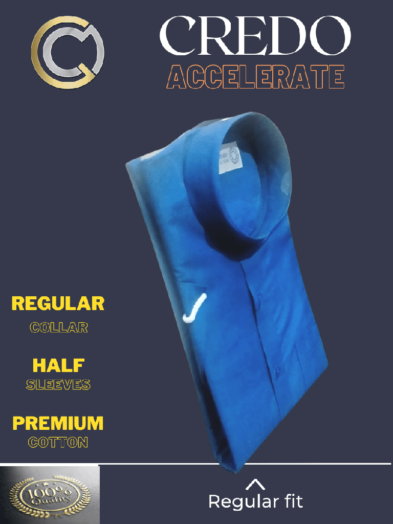 Men blue half sleeves formal shirt_2.jpg