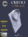 Men blue checked half sleeves formal shirt_2.jpg